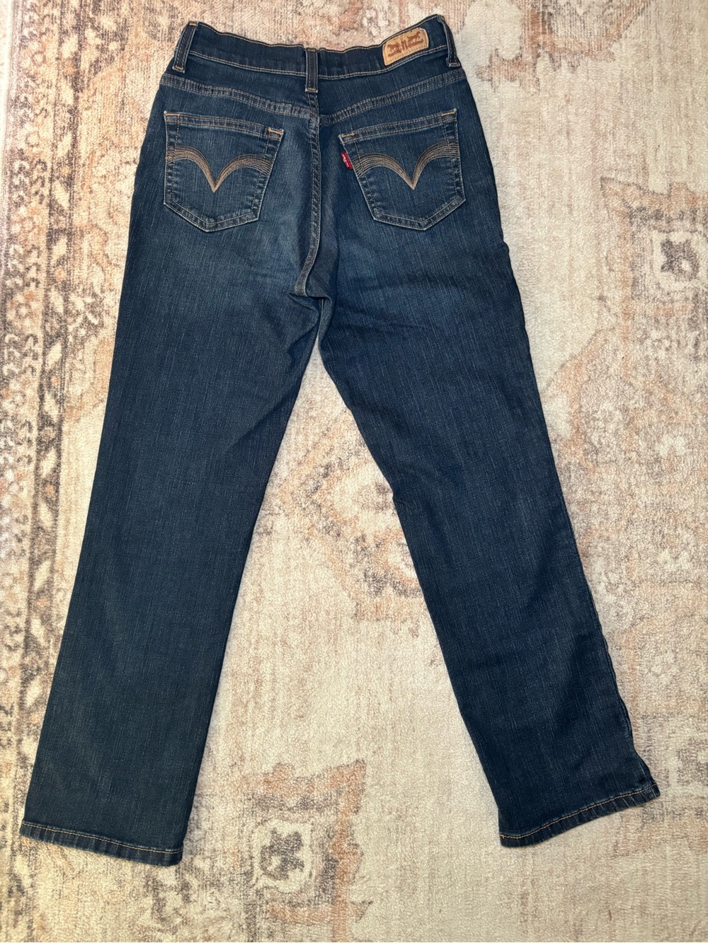 Levi's 512 Perfectly Slimming Straight Leg Jeans Women's SZ4 Dark Wash Stretch